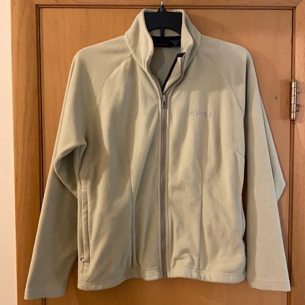 Marmot Full Zip Fleece Tan Neutral Wind Pro Medium
